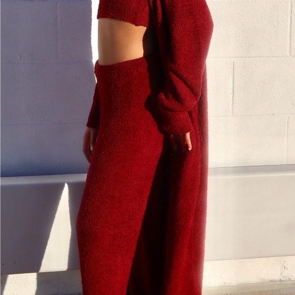 Red 3-Piece Loungewear Set - Picture 4 of 4